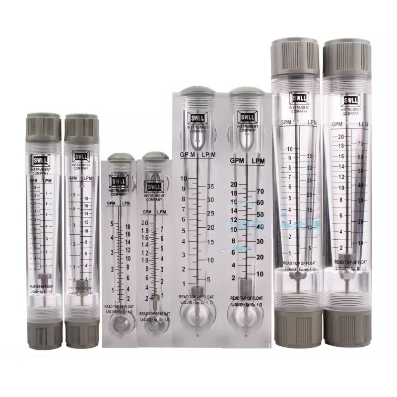 เครื่องวัดอัตราการไหลของของเหลวแบบลอยตัว5/10/20/35/40 GPMแบบอินไลน์แผง คอลัมน์อัตราการไหลของระบบบำ