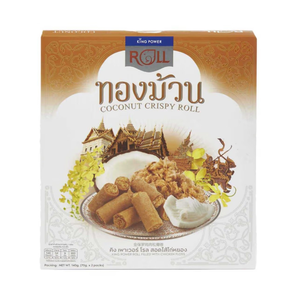 King Power Roll ทองม้วน รสสอดไส้ไก่หยอง 140 กรัม