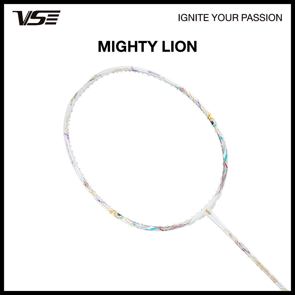 VS مضرب ريشة Mighty Lion مع مقبض وأوتار وغطاء — صورة 4