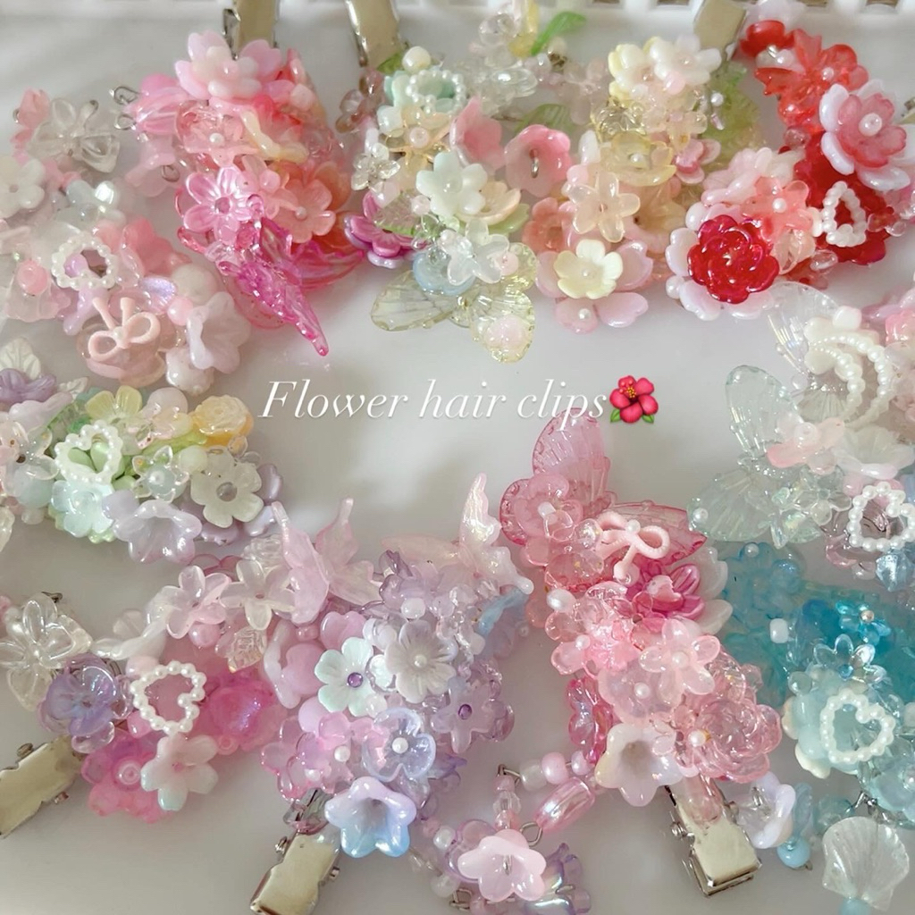 ˚ ༘♡ ⋆｡ hair clip 🌺 | กิ๊บสวนดอกไม้ฟุ้ง (ราคาต่อ1ชิ้น)