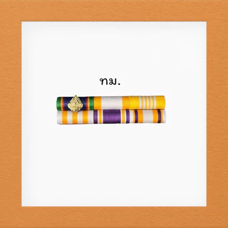 แถบสีย่อ แถบเหรียญย่อแบบประดับเหรียญเดี่ยว