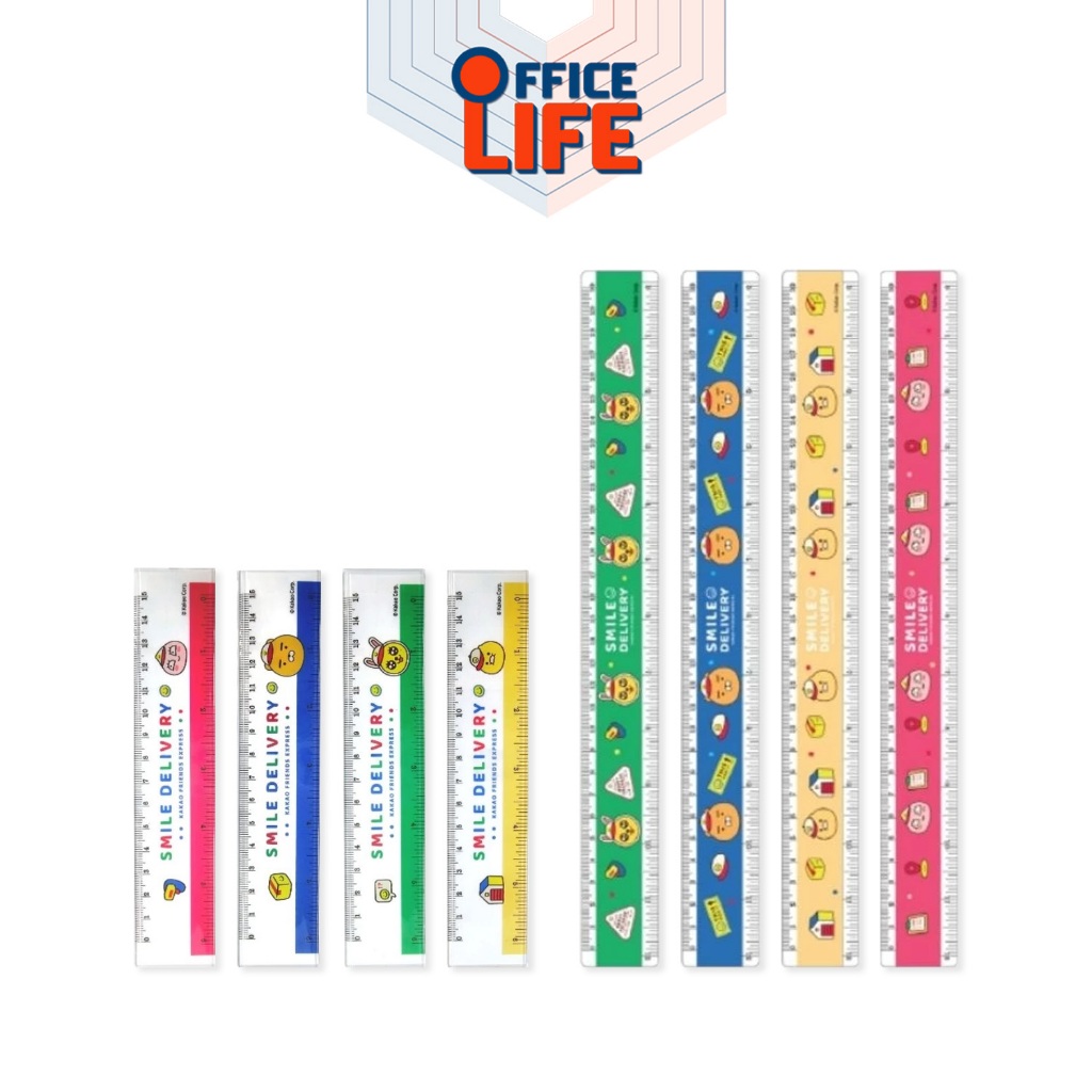 KAKAO FRIENDS (คาเคาเฟรนด์) ไม้บรรทัด รุ่น KK1396 / KK1401 ขนาด 15 ซม. / 30 ซม. (1 อัน / คละลาย)