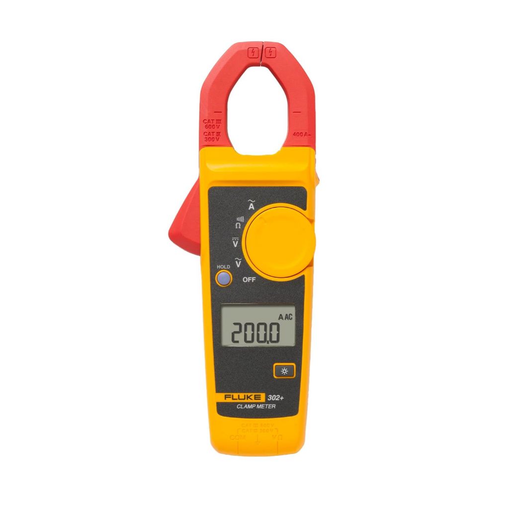 FLUKE 302+ แคลมป์มิเตอร์ ดิจิตอล 400A AC/DC 600V คลิปแอมป์ คีบแอมป์ แบรนด์อันดับ1(Average Sensing)CA
