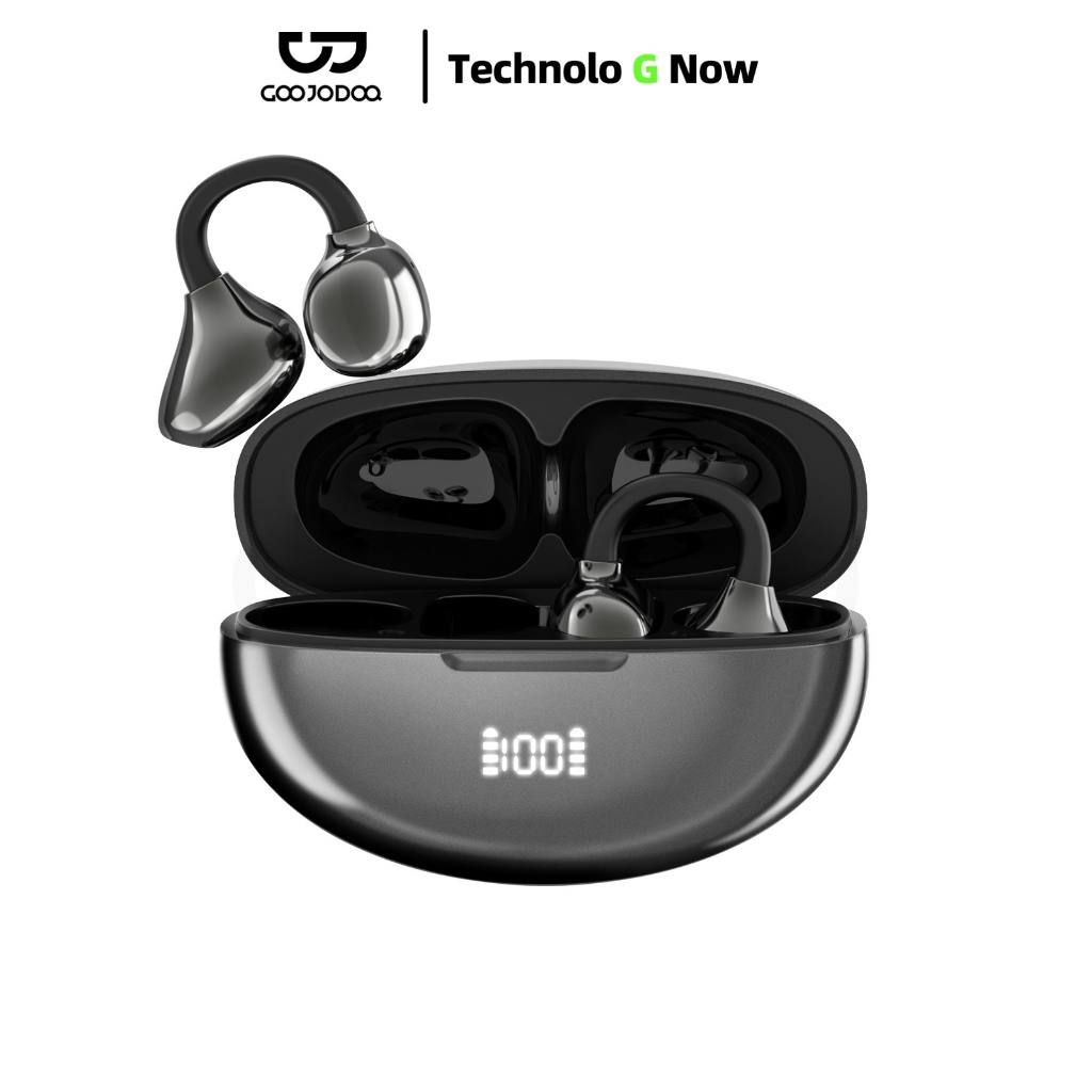 GOOJODOQ J235 หูฟังบลูทูธ หูฟัง Bluetooth 5.3 Ipx5 ไมโครโฟนในตัว หูฟังไร้สาย หูฟังclipon สมาร์ททัช