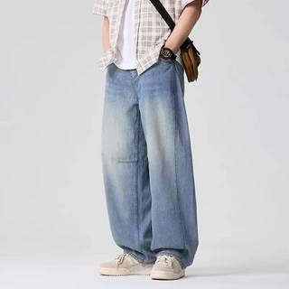 B&R แฟชั่นรุ่นใหม่ กางเกงยีนส์ Jeans สไตล์สตรีท เข้าได้กับทุกชุดในชีวิตประจำวัน สิ่งจำเป็นสำหรับผู้ชายอินเท