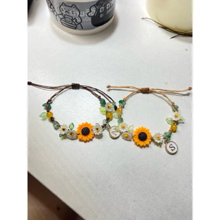 สร้อยข้อมือเชือกเทียน ทานตะวัน🌻 พร้อมจัดส่ง 1-2วัน