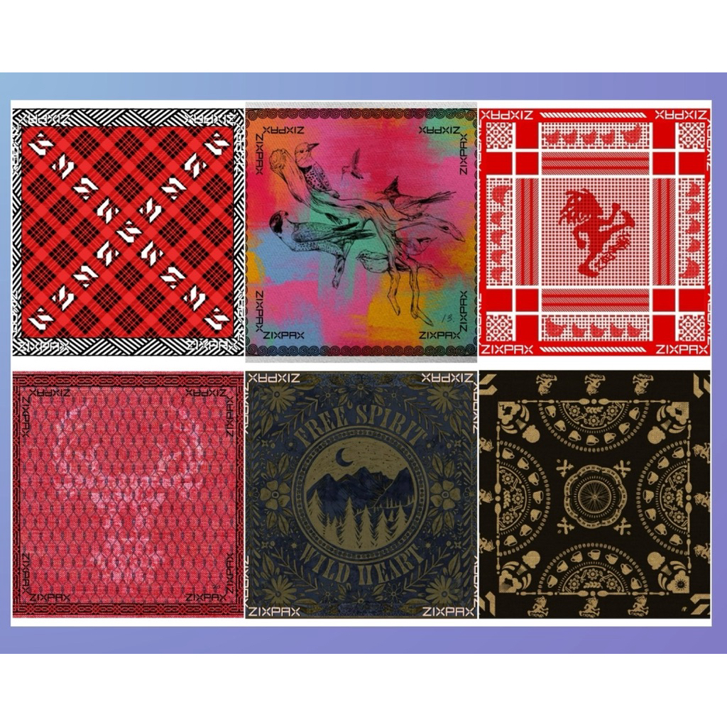 ผ้า BANDANA FUROSHIKI-ผ้าไหมจากญี่ปุ่น ขนาด 52 X 52 CM เนื้อผ้าเรียบลื่นเย็น ไม่เก็บกลิ่น แห้งไว ZIXPAX