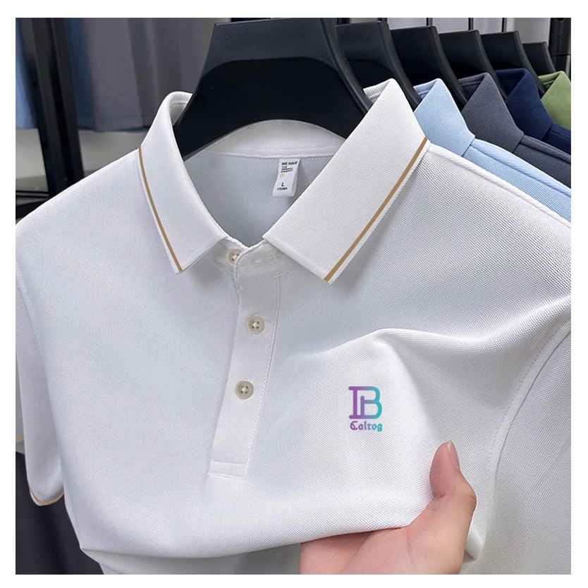 DIVPOLO 2321-Bเสื้อโปโลผู้ชาย สไตล์สปอร์ต แขนสั้น ผ้าฝ้ายแท้ ใส่สบาย เสื้อโปโล Unisex ผู้ชาย ผู้หญิง