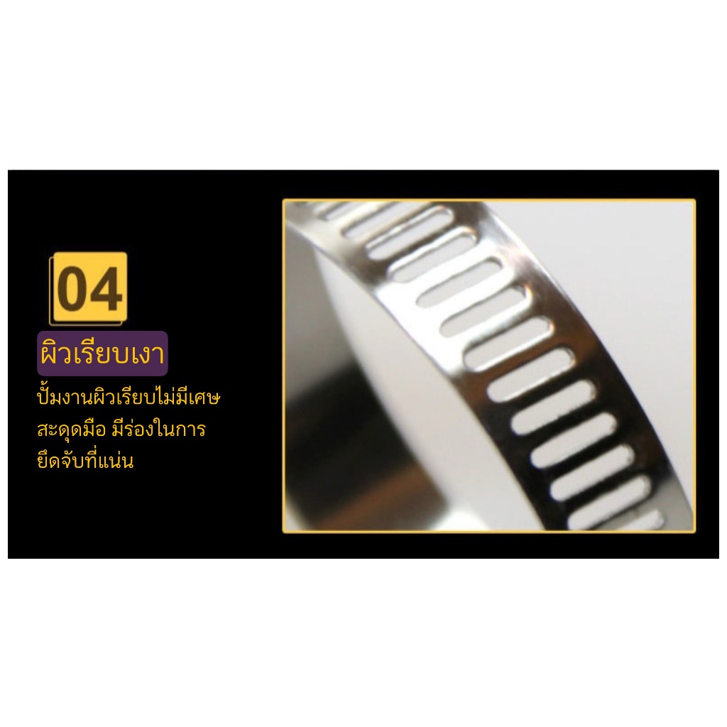 เข็มขัดรัดท่อ 4หุน 6หุน 1นิ้ว แหวนรัดสายยาง เข็มขัดรัดสายยาง กิ๊บรัดท่อ แคล้มรัดท่อ Hose clip ราคาต่อชิ้น - รูปที่ 3