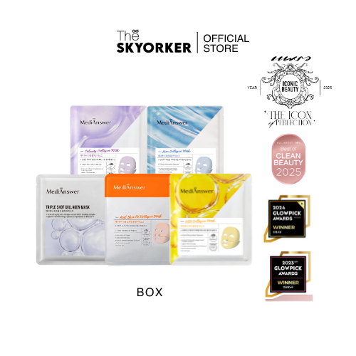 MEDIANSWER COLLAGEN MASK | มาส์กคอลลาเจน มาส์กหน้าเกาหลี แบบกล่อง (BOX)