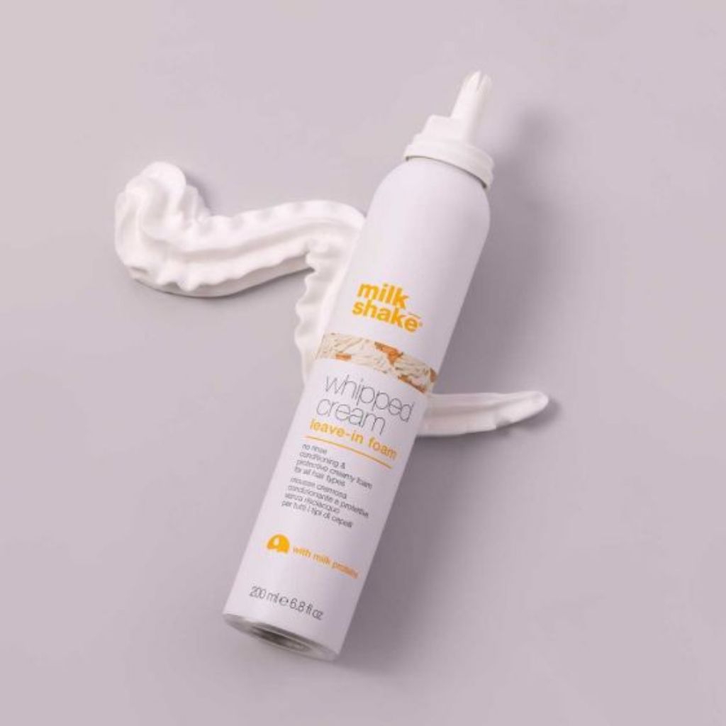 Milk Shake Whipped Cream Leave In Foam อาหารผมรูปแบบโฟม ช่วยให้ผมแข็งแรง นุ่ม เงา