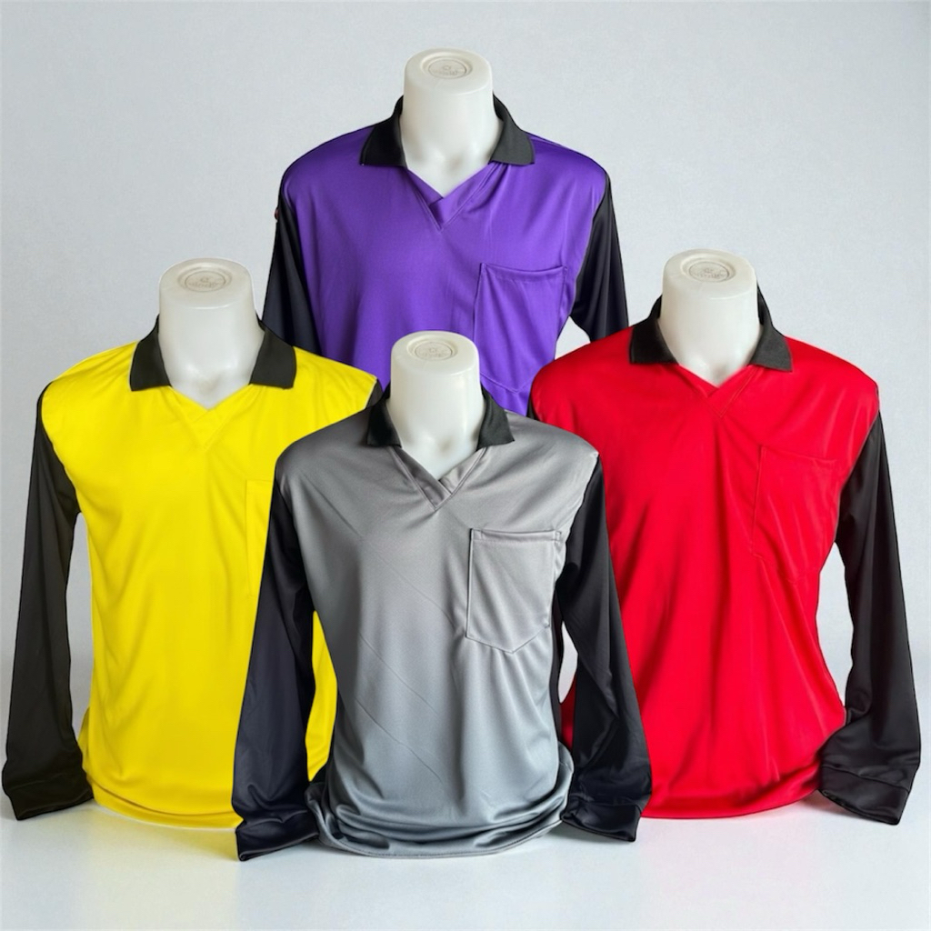เสื้อคนงานแขนยาว (แขนดำ) อก42-45นิ้ว