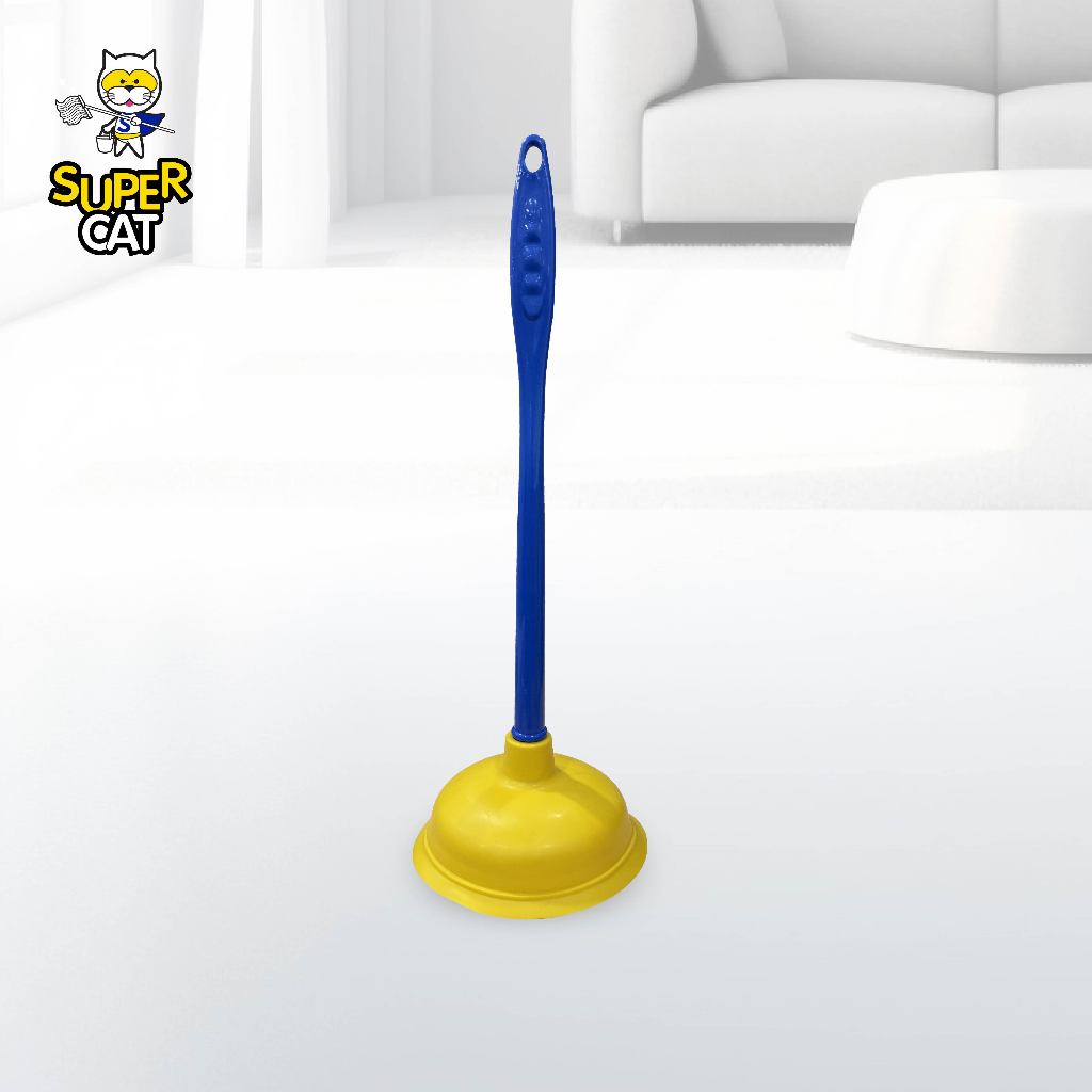 [2379] ที่ปั๊มส้วม Size XL หัวยางใหญ่ 15.5 ซม. ด้าม PVC ยาว 38 ซม. แก้ส้วมตัน ท่อระบายอุดตัน