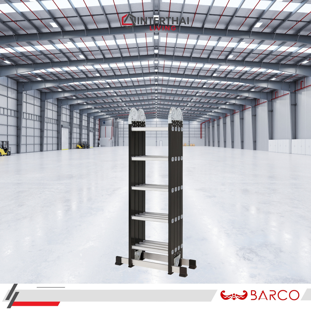 BARCO บันไดอเนกประสงค์อลูมิเนียม ข้อต่อใหญ่ (สีดำ)