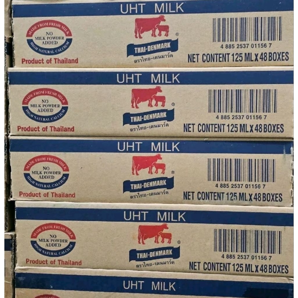[ยกลัง]นมไทยเดนมาร์ค วัวแดง ยูเอชที ปริมาณ125มล.×48กล่อง