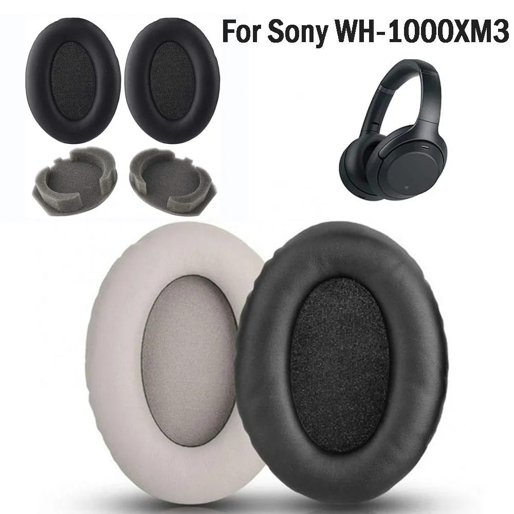 1Pair Replacement Earpads Foam Ear Pads for Sony WH-1000XM3 Headphones Earmuff WH1000XM3 WH 1000 XM3