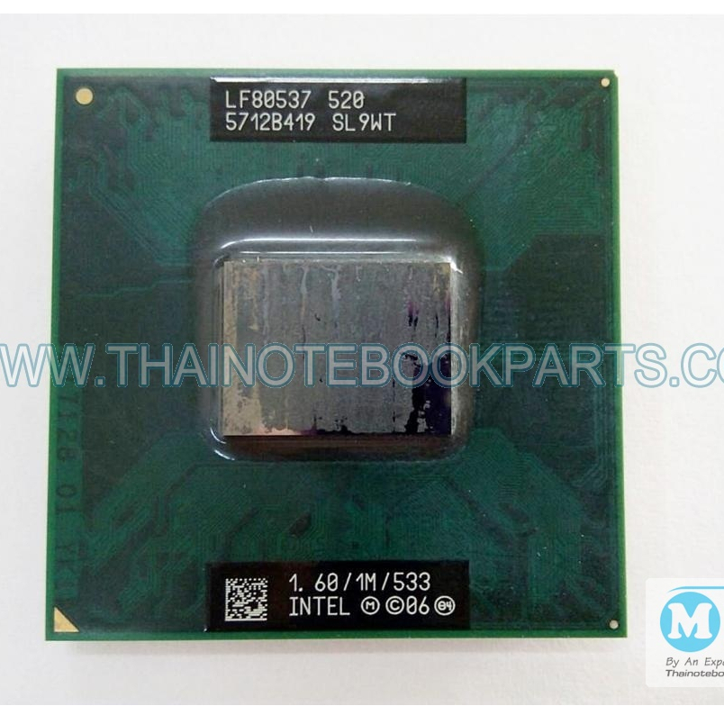 ซีพียู Intel® Celeron® M Processor 520 (1M Cache, 1.60 GHz, 533 MHz FSB) (มือสอง)