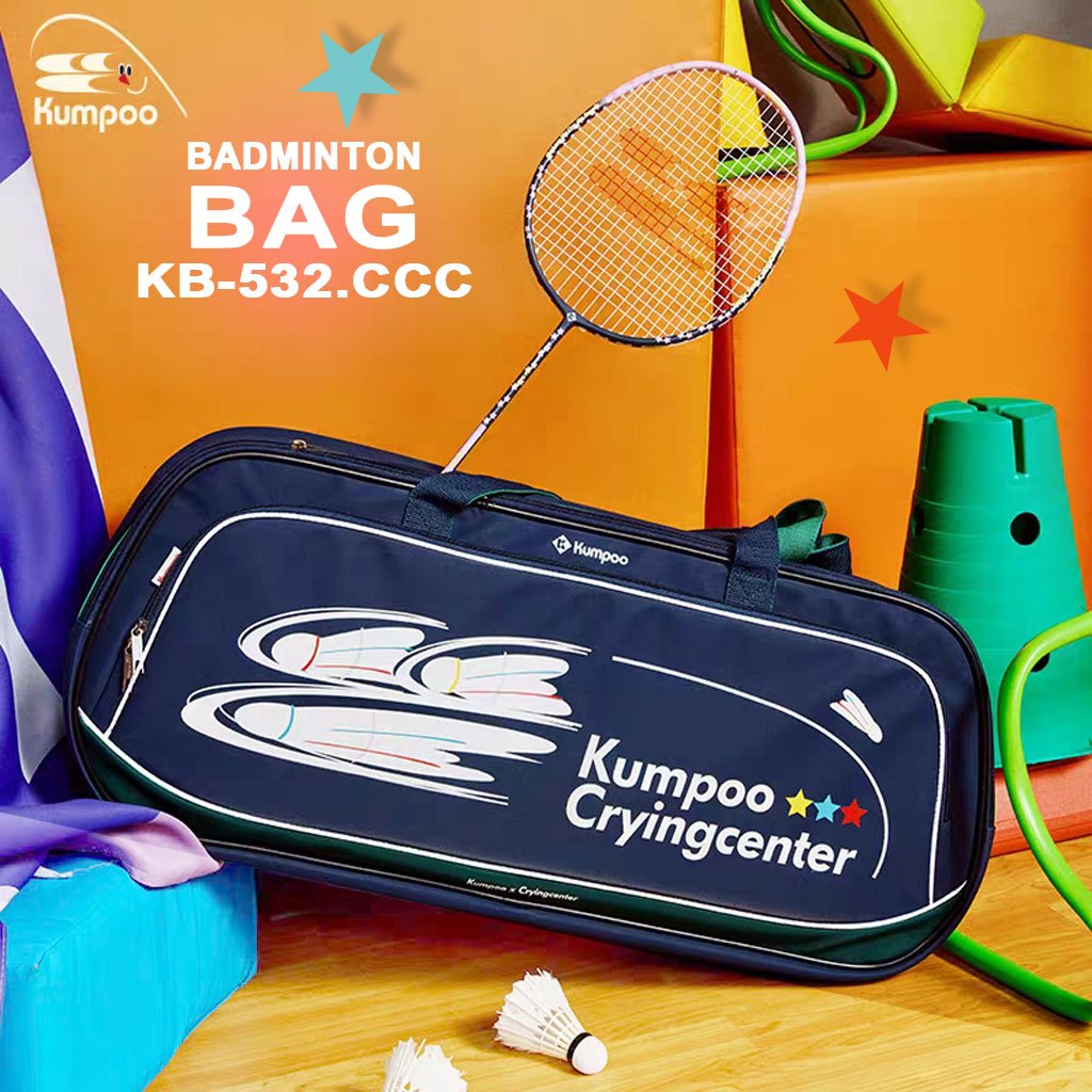 กระเป๋าแบดมินตันทรงเหลี่ยม  Kumpoo x Cryingcenter  รุ่น  KB-523.CCC (BL)  New – โปรปัง