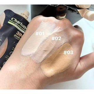 พร้อมส่ง รองพื้นชาร์ลอต พี่หนิง Charlotte Premium Long Lasting Foundation (มี 3 เฉดสีให้เลือก)