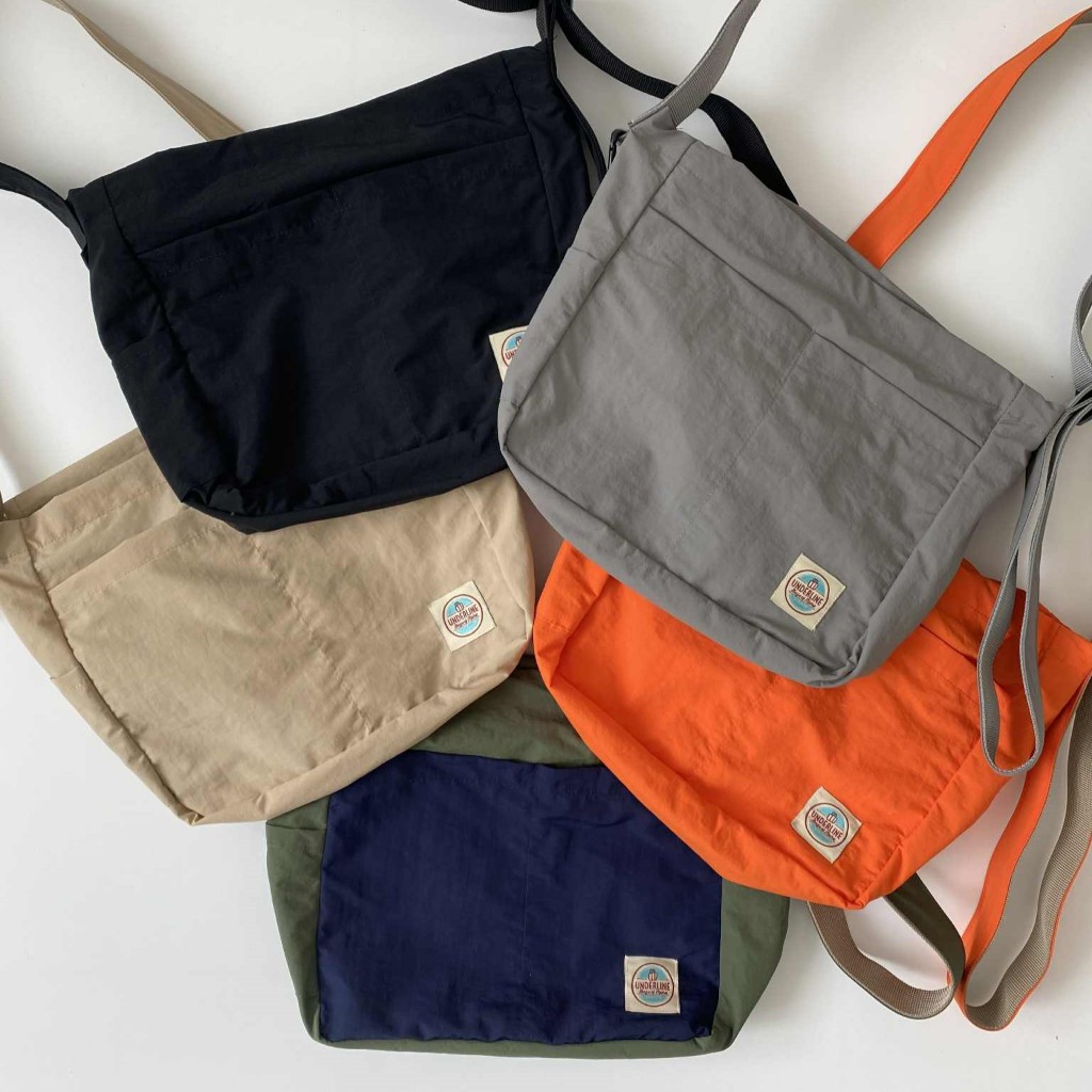 Nylon mini mail bag กระเป๋าสะพายข้าง น้ำหนักเบา สายปรับสั้นยาวได้