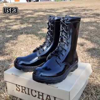 Combat Boots รุ่น USP3/USP3C หนังขัดมันเกรดพรีเมี่ยม พื้นรถถัง by Srichaigroup