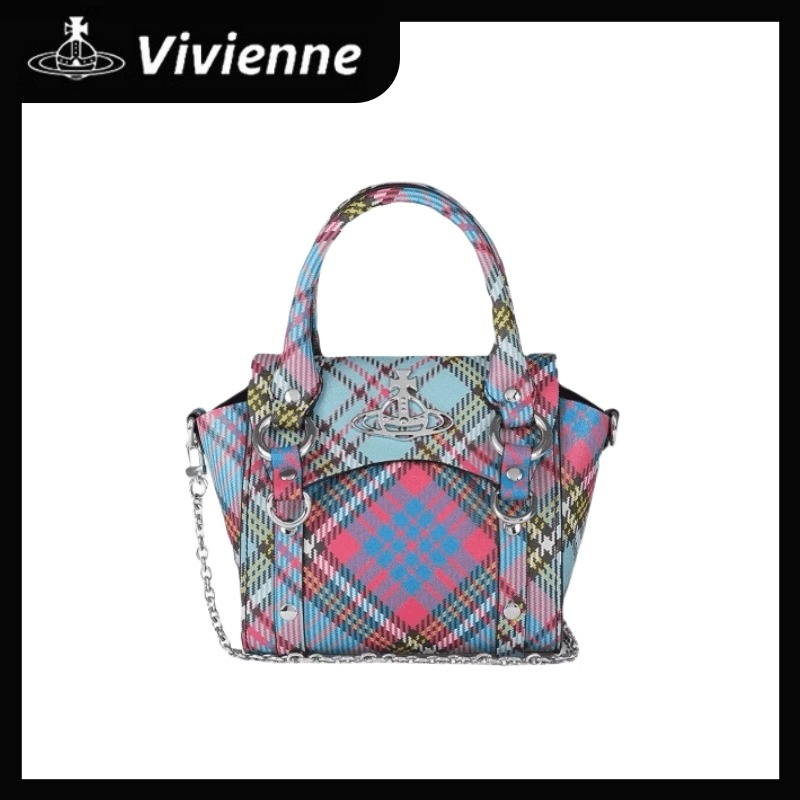 Vivienne Westwood✨JP VIVI กระเป๋าสะพายข้างเดียว vivian ดาวเสาร์ กระเป๋าสะพายข้าง หนังวัว กระเป๋าาผู้