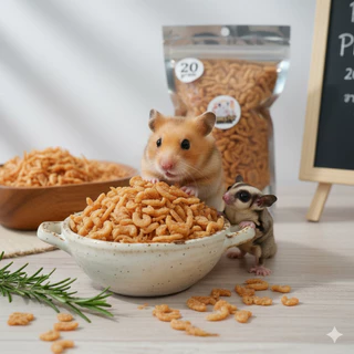 [HiHamster] กุ้งคริลล์อบแห้งเกรดพรีเมียม อาหารเสริมโปรตีนสูง สำหรับสัตว์เลี้ยงขนาดเล็ก ปลา เต่า แฮมสเตอร์ หมา แมว