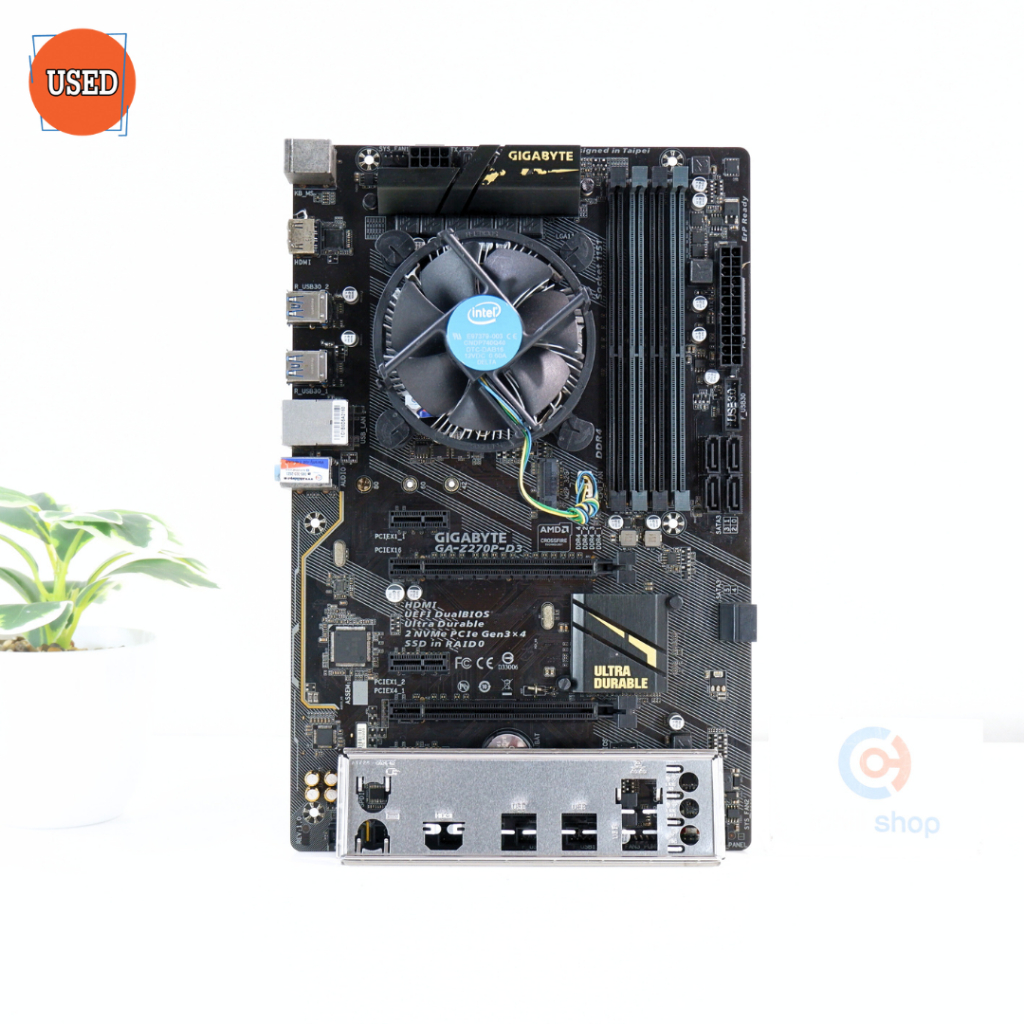 ชุดซีพียูพร้อมเมนบอร์ด CPU: INTEL PENTIUM G4560 + MB: GIGABYTE GA-Z270P-D3 P16667