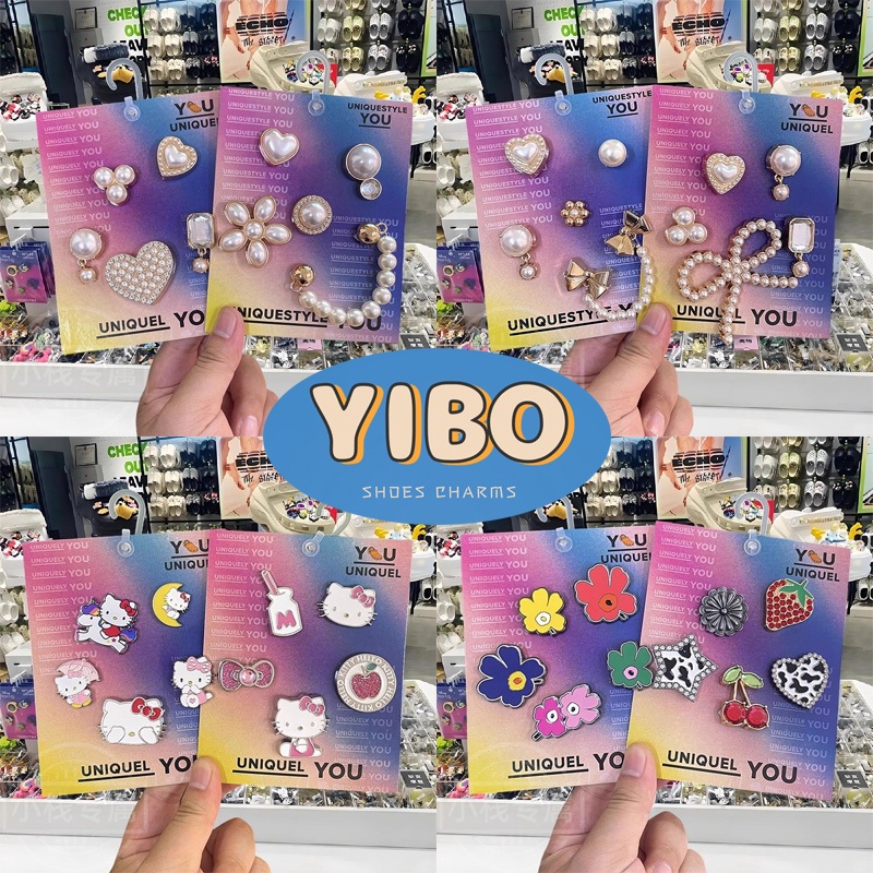 jibbitz for crocs เสน่ห์รองเท้าโลหะชุดของแท้ 100% shoes charms