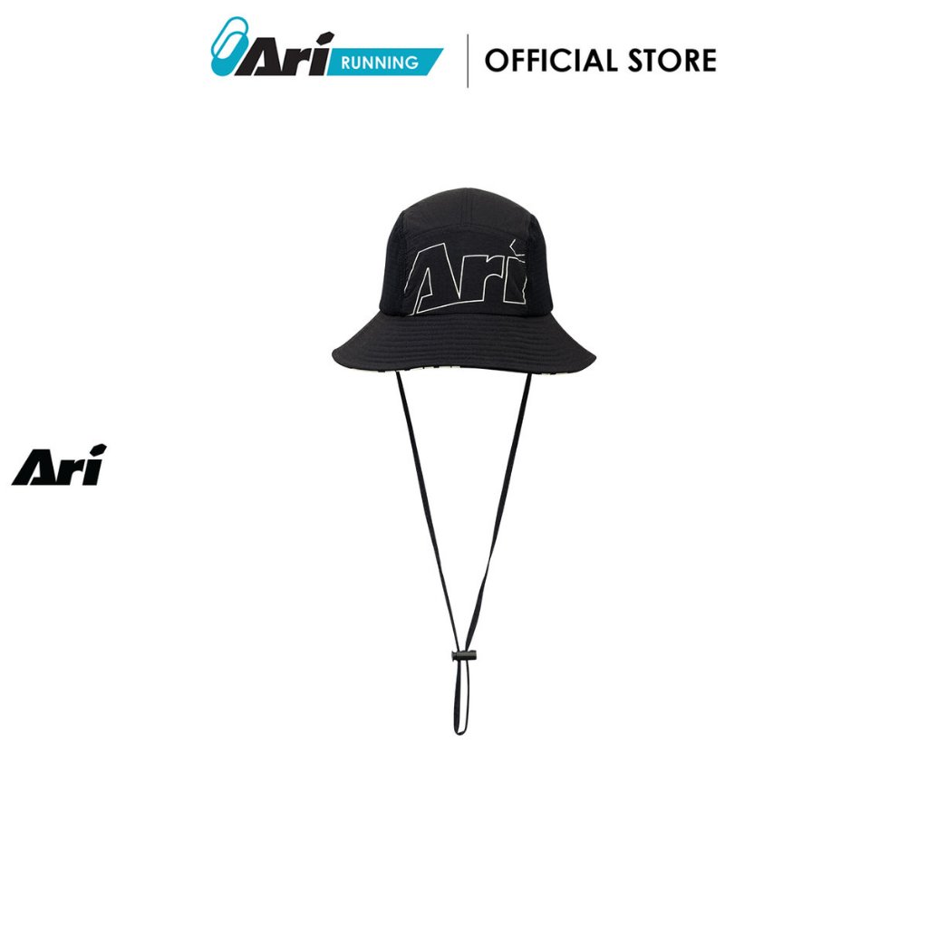 ARI ADEPT ORBITZ RUNNING BUCKET HAT - BLACK (AHW1654-01) หมวก อาริ ORBITZ RUNNING BUCKET สีดำ