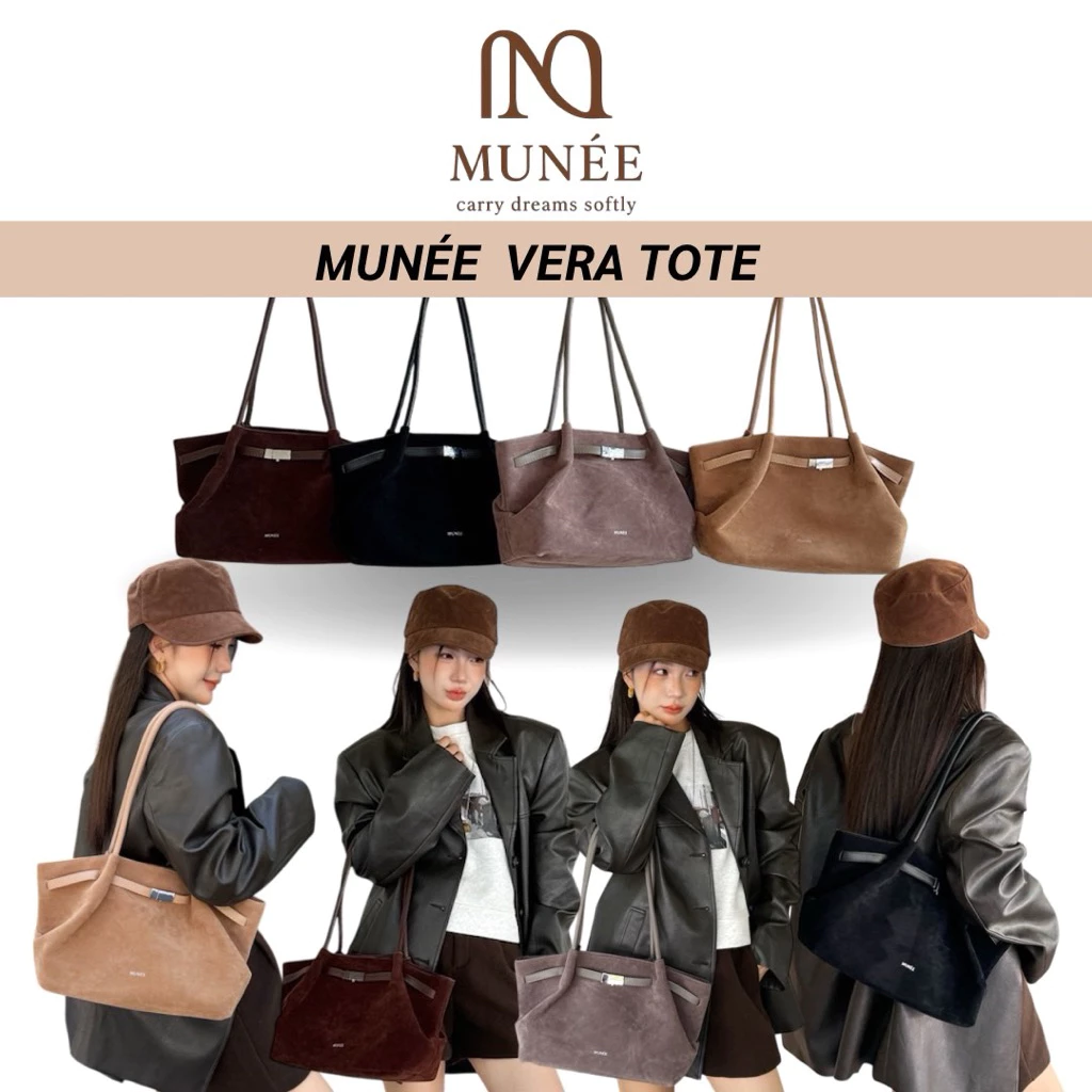 MUNÉE VERA TOTE กระเป๋าสะพายไหล่ กระเป๋าถือ กระเป๋าใส่เอกสาร