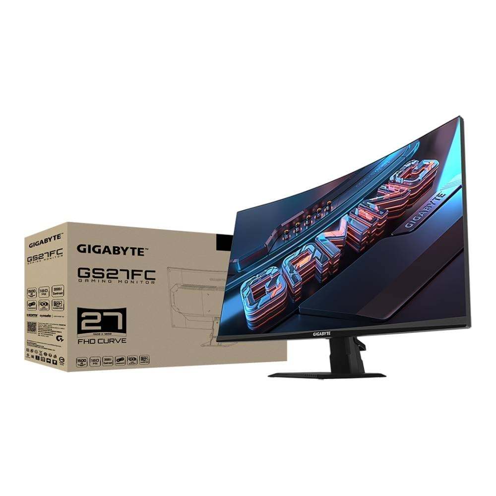 MONITOR (จอมอนิเตอร์) GIGABYTE GS27FC - 27 INCH VA FHD 180Hz CURVED AMD FREESYNC PREMIUM ไม่มีกล่อง