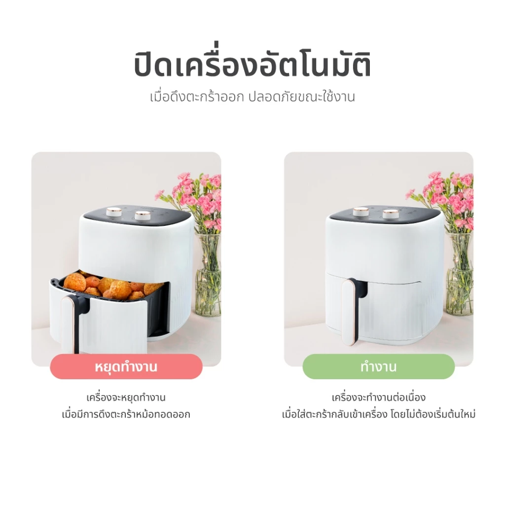 [โค้ดไลฟ์ลดสูงสุด50%] Oxygen หม้อทอดไร้น้ำมัน ขนาด 6 ลิตร รุ่น KW-835 หม้อทอดไฟฟ้า หม้อทอด Air Fryer thumbnail 9