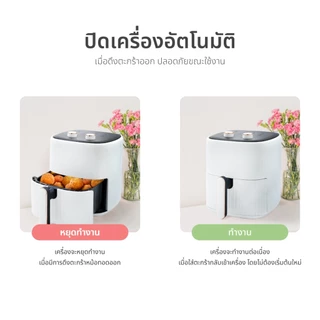 [โค้ดไลฟ์ลดสูงสุด50%] Oxygen หม้อทอดไร้น้ำมัน ขนาด 6 ลิตร รุ่น KW-835 หม้อทอดไฟฟ้า หม้อทอด Air Fryer