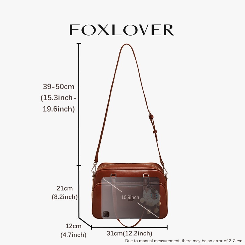 FOXLOVER กระเป๋าสะพายข้างผู้หญิง สไตล์แฟชั่น กระเป๋าถือผู้หญิง - รูปที่ 7