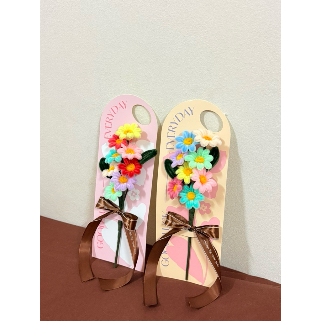 ช่อดอกไม้เดซี่กำมะหยี่ DIY (คละสี)  ของขวัญ วันปัจฉิม