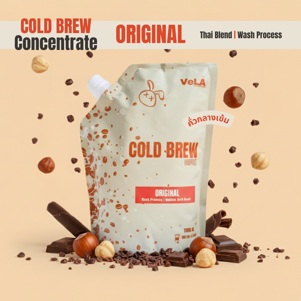 VeLA Original Concentrate กาแฟสกัดเย็น คั่วกลางเข้ม แม่จันใต้  1L