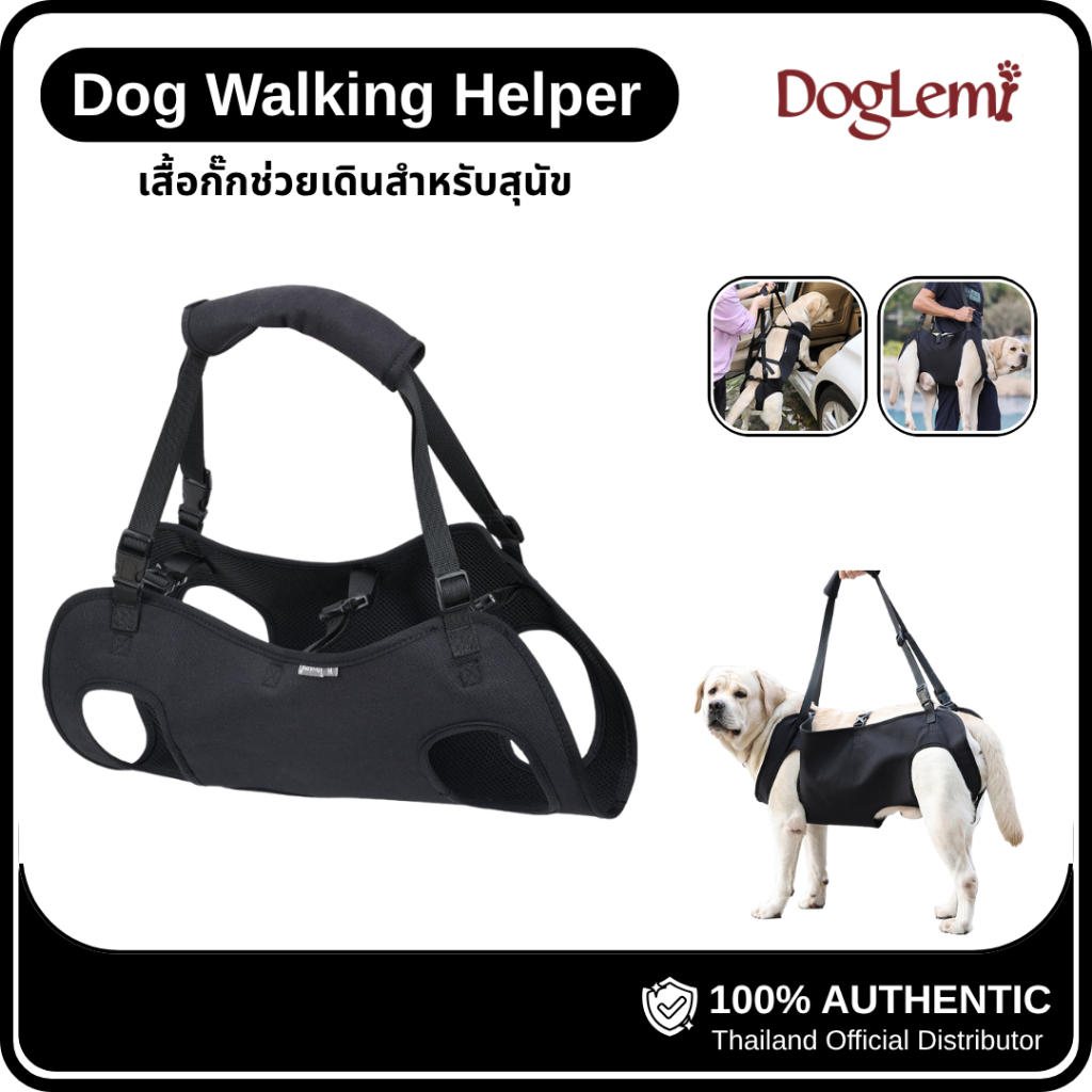 Doglemi เสื้อกั๊กช่วยเดิน สายรัดช่วยเดินสุนัข สำหรับสุนัขสูงอายุ ที่มีอาการบาดเจ็บ ข้อ สะโพก ขา หลัง