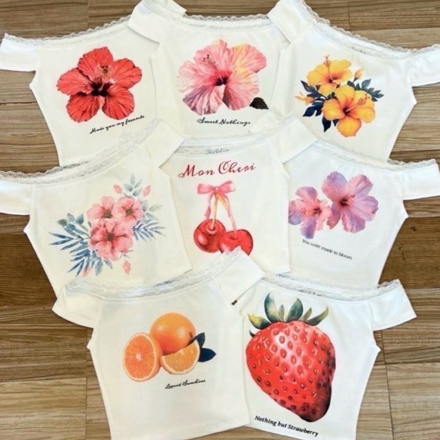 SIS.ON | พร้อมส่ง 🧸เสื้อผ้าผู้หญิงแฟชั่น แขนสั้นปาดไหล่ลูกไม้ BK