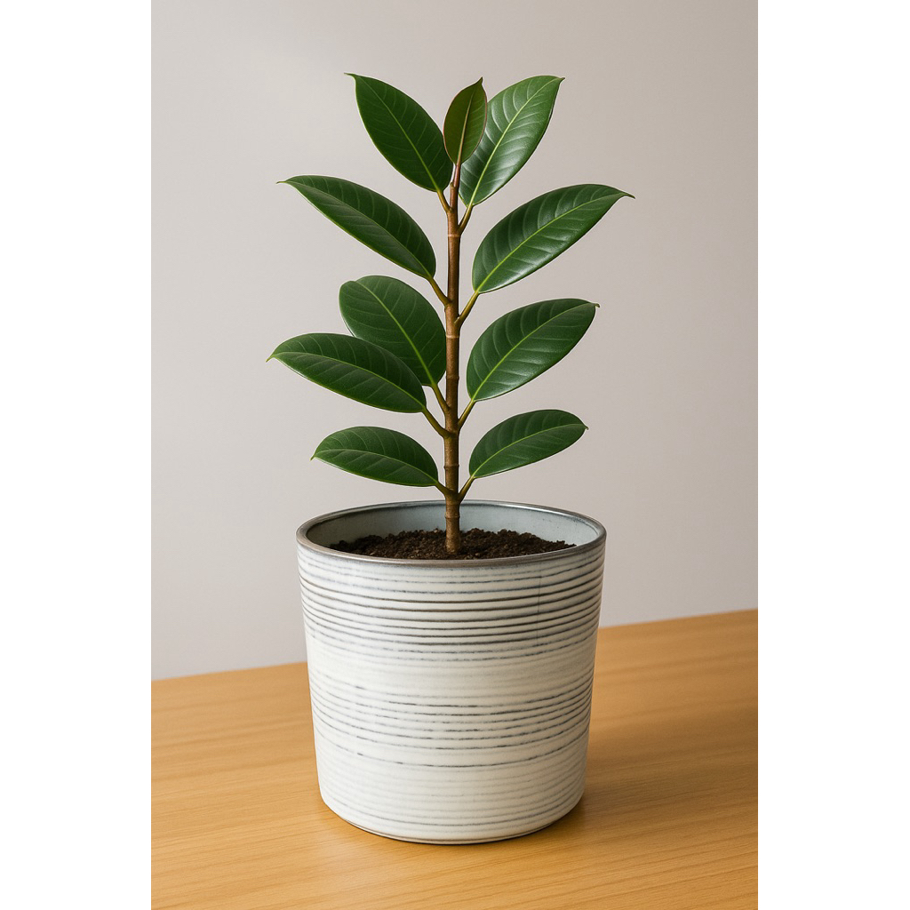 กระถางเซรามิค กระถางต้นไม้ ทรงกระบอก สีขาววินเทจ ขนาด 5 x 5 นิ้ว