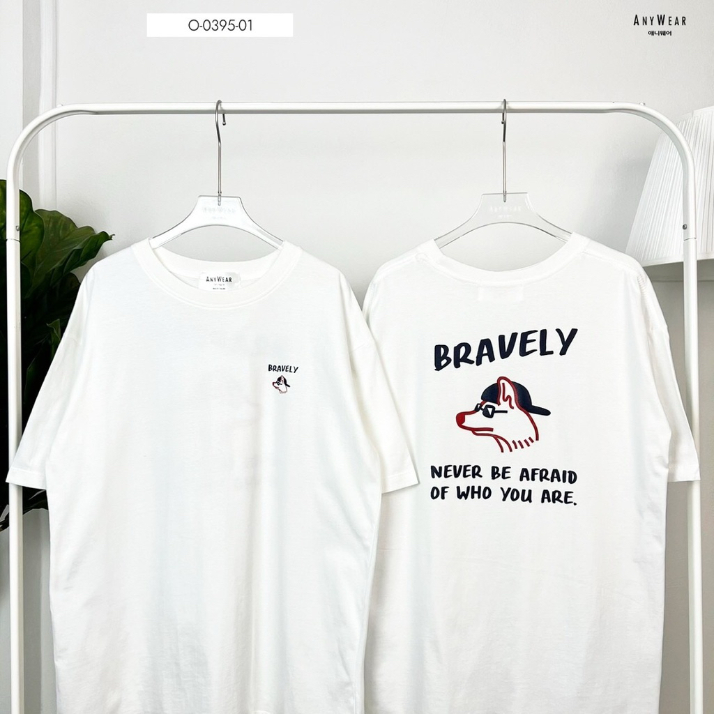 เสื้อยืด  oversize cotton 100% คอกลม แขนสั้น  งานป้าย Anywere