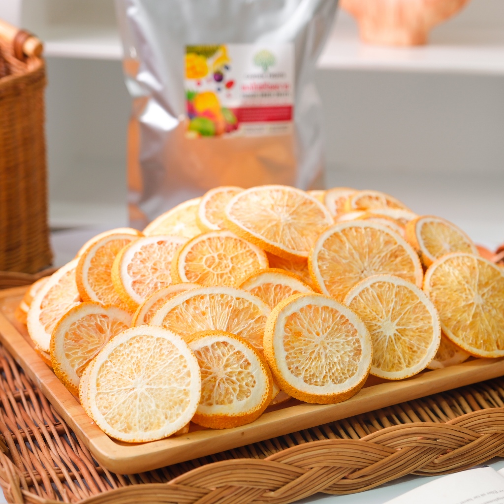 Freeze Dried Orange Slice No Sugar ส้มสไลด์ฟรีซดราย ส้มแมนดาริน ไม่ใส่น้ำตาล มีรสชาติหวานอมเปรี้ยว By Garden Fruits