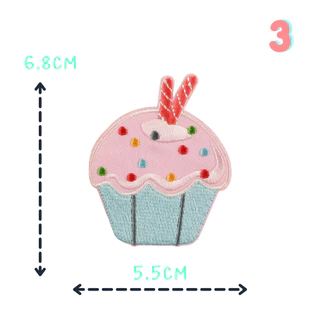 ✨สติ๊กเกอร์ติดเสื้อ UC14 DIY:ลายคัพเค้ก cup cake 🧁ของหวานน่าทาน ลอกกระดาษแล้วแปะบนผ้าได้เลย