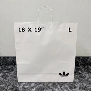 Adidas ถุงกระดาษ ถุงหิ้ว ของแท้ 100% (แพคใส่กล่องแบบเรียบ) - รบกวนสั่งแยกกับรายการอื่น