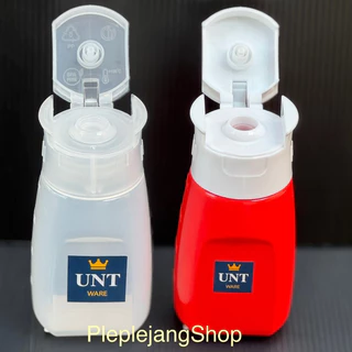 ขวดซอส ขวดบีบนมข้น ขวดใส่น้ำเชื่อม ฝาเปิด-ปิด คว่ำได้ 200ml UNT *ผลิตในไทย ปลอดภัยกับอาหาร*