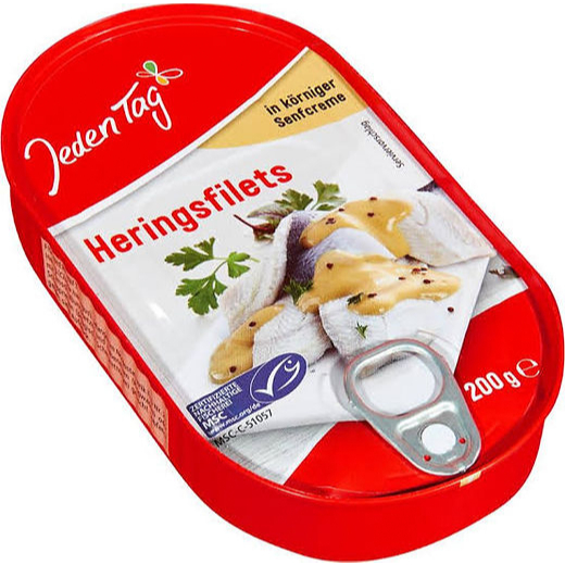 Herring Fillets in Grainy Mustard Cream Sauce 2 x 200g รสชาติแห่งยุโรป: ปลาเฮอริ่งฟิลเลในซอสครีมมัสตาร์ด (2 x 200 กรัม)