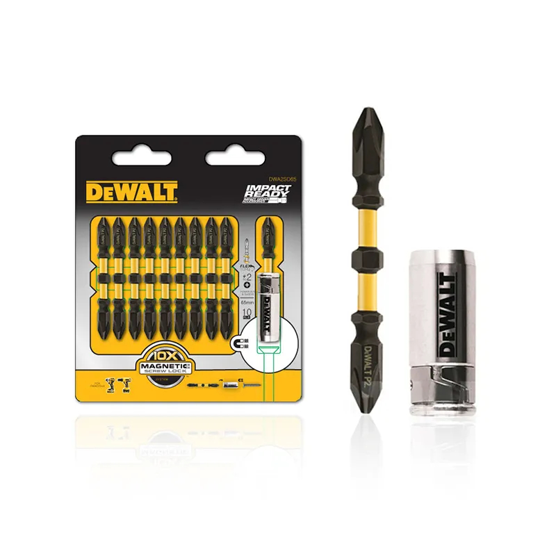 DEWALT แบ่งขาย ราคาต่อชิ้น!!! ชุดดอกไขควง พร้อมหัวแม่เหล็ก 10 ชิ้น รุ่น DWA2SD65