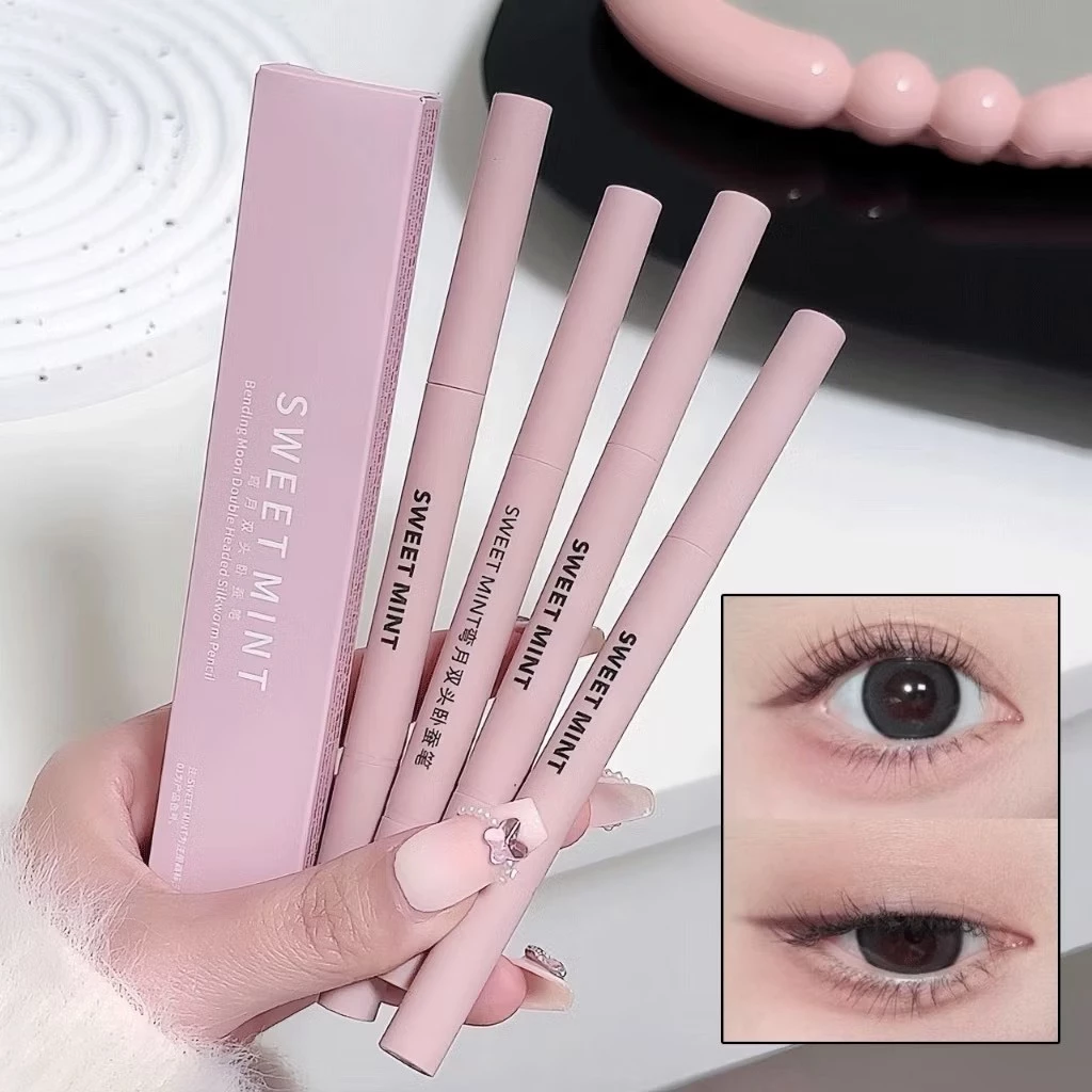 N487 sweet mint ปากกาดอลลี่อาย 2 หัวในแท่งเดียว เขียนง่าย พร้อมฟองน้ำ กันน้ำกันเหงื่อ เป็นธรรมชาติ ติดทนนาน