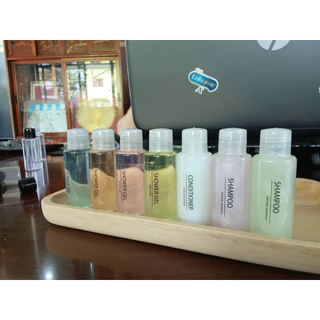 ALL ONE HEREชุดเซ็ตอาบน้ำโรงแรมสบู่เหลวแชมพูครีมนวดผมขนาด20มล.เลือกสีเลือกกลิ่นได้แพคละ50ขวด
