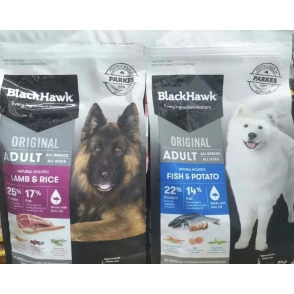 BLACKHAWK✅บำรุงขน /ลดอาการคัน /แพ้โปรตีนจากเนื้อไก่✅➖ อาหารเม็ดสำหรับสุนัขทุกสายพันธุ์ (10 กก. และ 20 กก.)